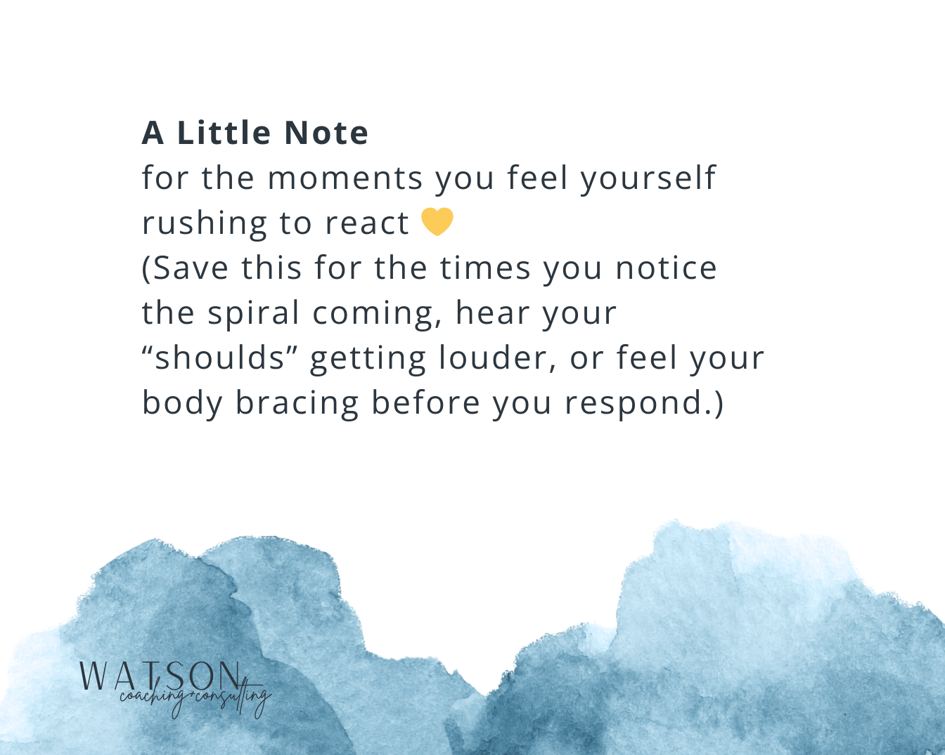 This week’s reminder: the pause is not wasted time - the pause is the work.